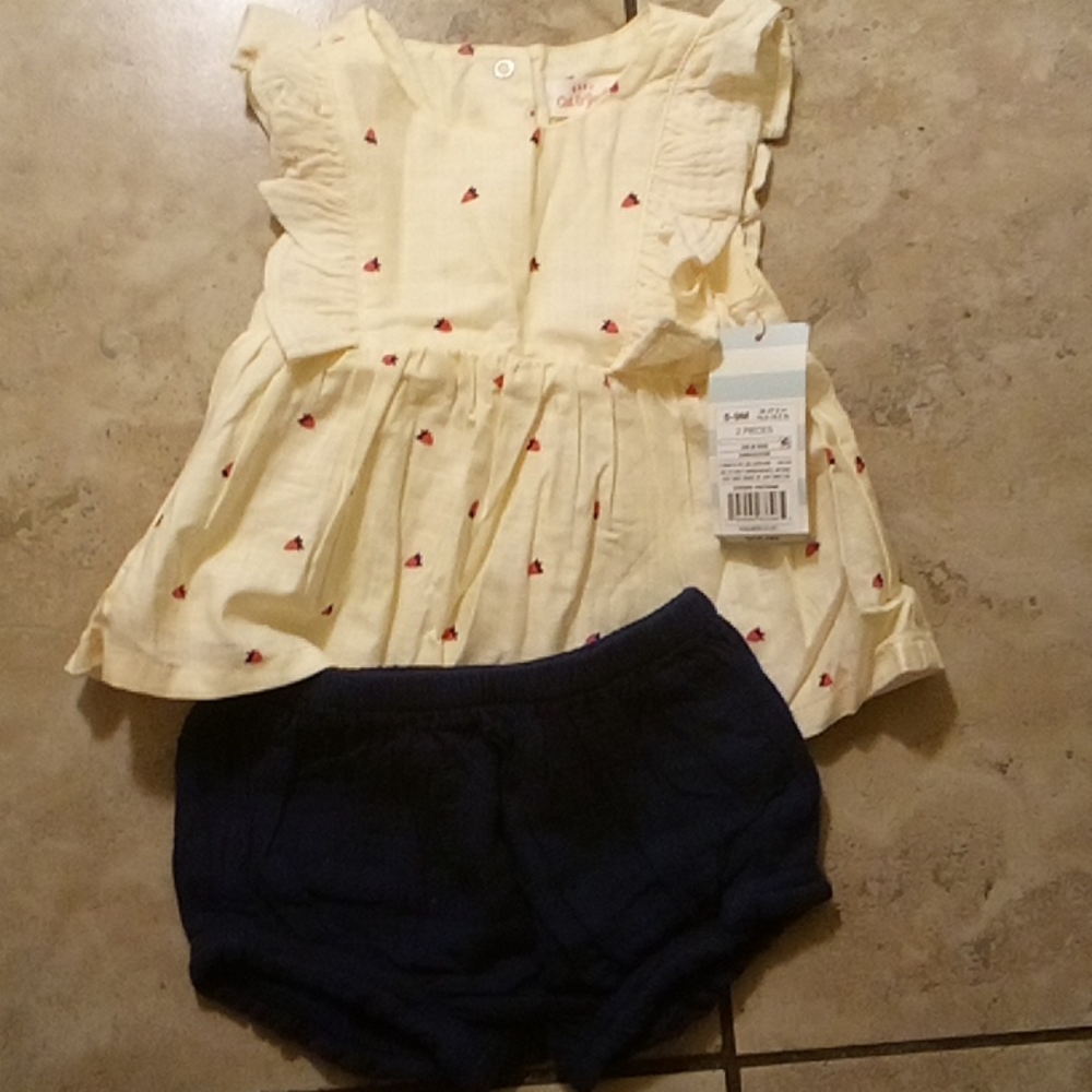 Cat & Jack, 6-9 months yellow dress n panties.